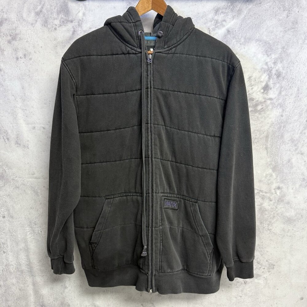 Matix Insulated Hoodie Jacket Mens Medium Black Full Zip Sweatshirt